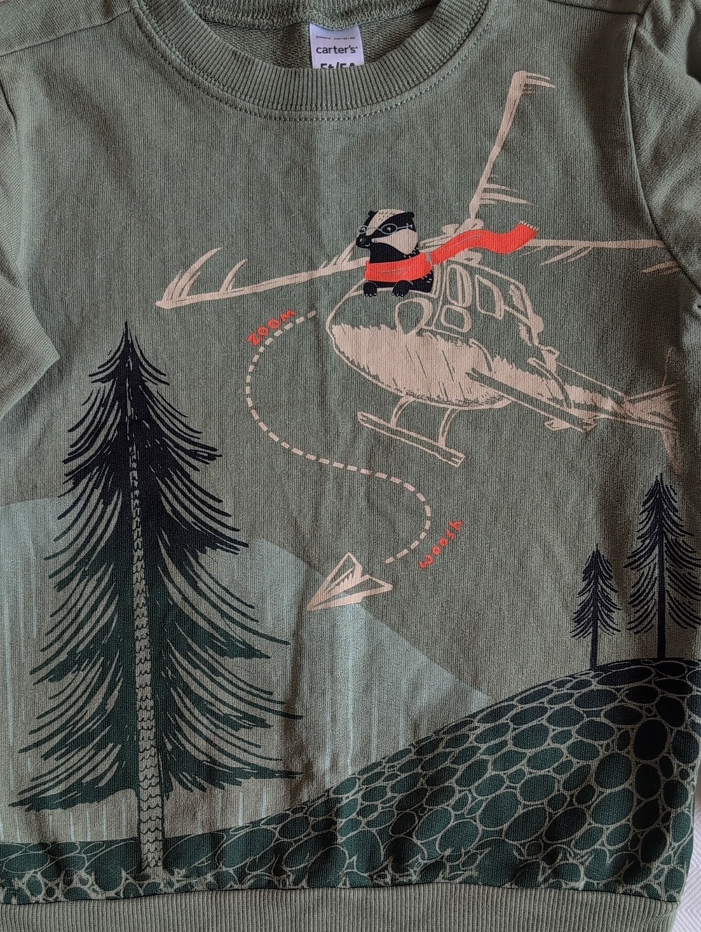 Lot of 3 Boys Puma Peanuts Zara Carter's Graphic Sweatshirts Hoodies 5T - Picture 7 of 13